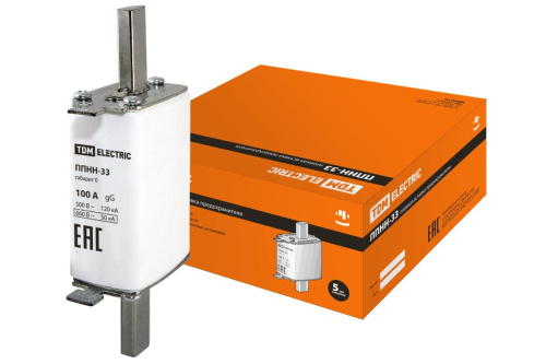 Плавкая вставка ППН-33 100А габарит 0 ППНН-33 ТДМ                                        