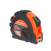 Рулетка MTP-5-01, ширина ленты 19мм, ударопрочный корпус, обрезиненная, 5м PATRIOT          