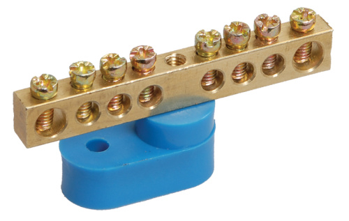 Шина N нулевая на одном угловом изоляторе 6х9мм 8/1 ИЭК                                        