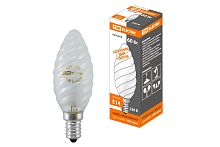 Лампа накаливания "Витая свеча" матовая 60 Вт-230 В-Е14 ТДМ          