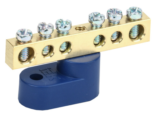 Шина N нулевая на одном угловом изоляторе 6х9мм 6/1 ИЭК                                        