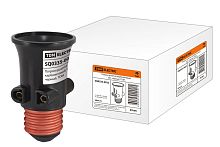 Патрон-розетка карболитовый, E27, черный, ТДМ          