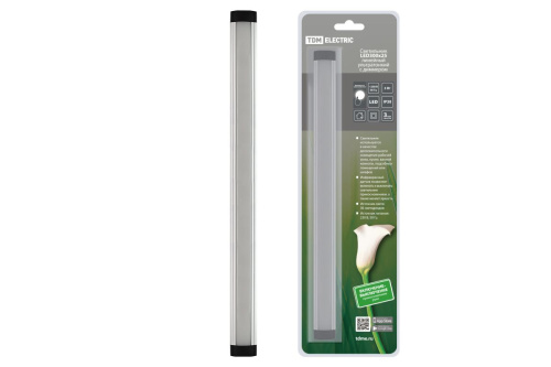 Светильник LED 300х25 линейный ультратонкий, 3 Вт, 230 В, IR-сенсор,  4000К, ТДМ                                        