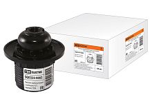 Патрон E27 карболитовый с кольцом черный ТДМ          