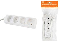 Удлинитель бытовой  У4  4 гнезда, 5м, б/з, ПВС 2х0,75мм2  10А/250В ТДМ заменаSQ1303-1317          