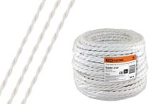 Ретро провод ПВО 2х1,5 витой ГОСТ белый (50м) "Эко" ТДМ          