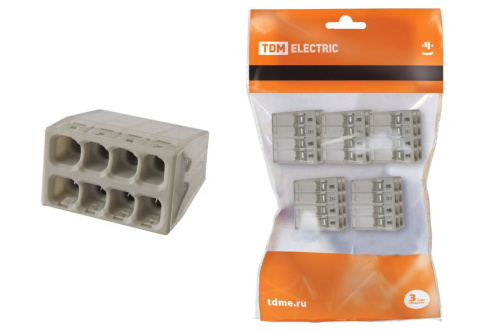 Строительно-монтажная клемма КБМ-2273-248 (2,5мм2) с пастой (5 шт/упак) ТДМ                                        