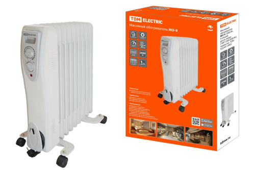 Масляный обогреватель МО-9, 2000 Вт, 9 секций, регул. мощн. (700/1300/2000 Вт), термостат, ТДМ                                        