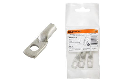 Наконечник медный луженый 25-8-7 ТМЛ 25-8-7 ГОСТ 7386-80 (3/уп) ТДМ                                        