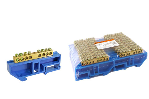 Шина N нулевая с изолятором "стойка бол." на DIN-рейку 6x9мм 8 групп ТДМ                                        