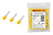 Наконечник штыревой втулочный изолированный (двойной) НШвИ (2) 1,0х10 жёлтый (100 шт) TDM          