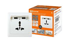 Блок мультифункциональный "Сенеж 1" 2П 10А 250В + 2 USВ-порта для зарядки 5В 2,1А белый ТДМ          