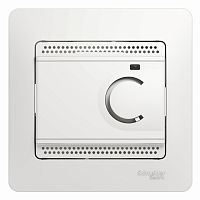 Термостат с/у GLOSSA белый в сборе от+5до+50°C,10A электрон. тепл.пола с датчиком (упак-2шт) SchE          