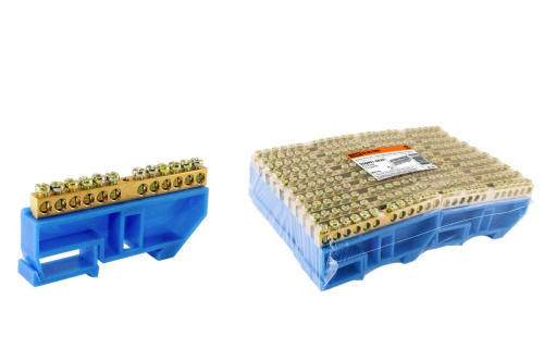 Шина N нулевая с изолятором "стойка бол." на DIN-рейку 6x9мм 12 групп ТДМ                                        