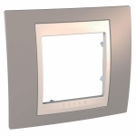 Рамка Unica Хамелеон 1м коричневый/бежевый SchE          