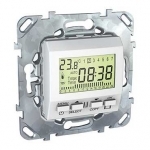 Термостат с/у Unica белый механизм от+5до+35С 8А термостат недельный програмируемый SchE          