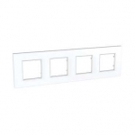 Рамка Unica Quadro 4м белый универсальная SchE          