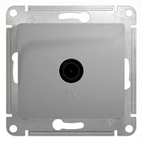 Розетка с/у GLOSSA TV 1м алюминий механизм 1DB оконечная (упак-10шт) SchE          