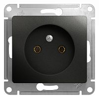Розетка с/у GLOSSA 1м б/з антрацит IP20 механизм 16А (упак-20шт) SchE          