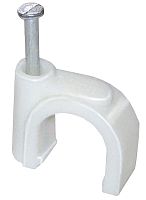 Скоба 12мм круглая пластиковая (уп./100шт) ИЭК          