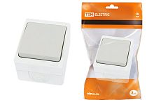 Переключатель о/у Вуокса 1кл серый IP54 10А на 2 направления ТДМ          