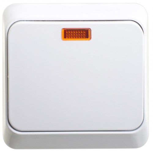 Выключатель о/у Этюд 1кл белый IP20 10А с инд. (упак-25шт) SchE                                         фото 5                    