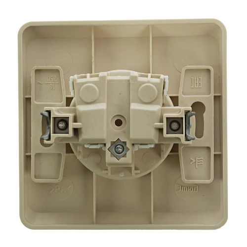 Розетка с/у Этюд 1м б/з кремовый IP20 16А (упак-20шт) SchE                                         фото 2                    