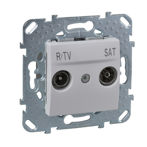 Розетка с/у Unica TV/R/SAT 2м белый механизм оконечная SchE                                         фото 5                    