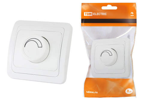 Диммер с/у Валдай белый 600Вт светорегулятор RL поворотный ТДМ                                        