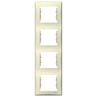 Рамка Sedna 4м бежевый вертикальная (упак-20шт) SchE          