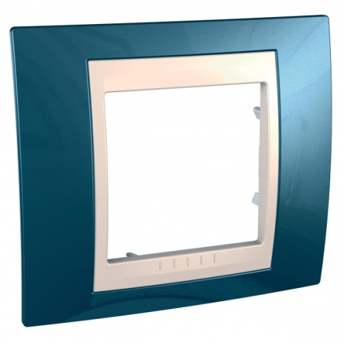 Рамка Unica Хамелеон 1м голубой лед/бежевый SchE                                         фото 6                    