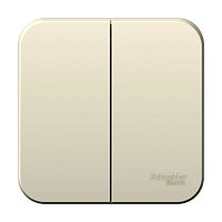 Выключатель о/у Бланка 2кл молочный IP20 10А (упак-15 шт) SchE          