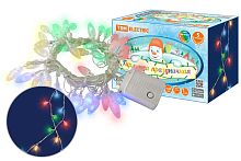 Гирлянда светодиодная "Шишки" 50LED, 5м, 8 режимов, многоцвет., прозр. шнур, 250 В, ТДМ          