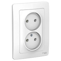 Розетка с/у Бланка 2м б/з белый IP20 16А (упак-6 шт) SchE          