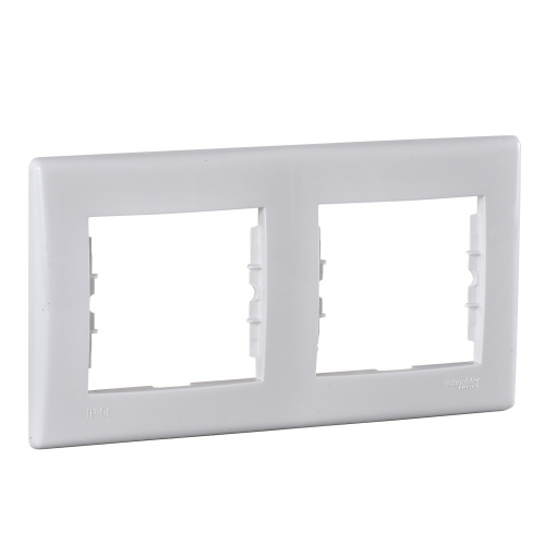 Рамка Sedna 2м белый горизонтальная IP44 (упак-1шт) SchE                                        