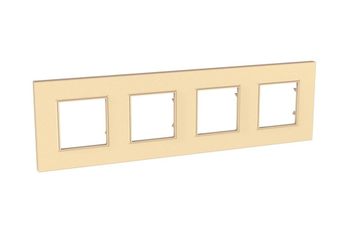Рамка Unica Quadro 4м карамель универсальная SchE                                         фото 2                    