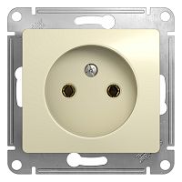Розетка с/у GLOSSA 1м б/з бежевый IP20 механизм 16А (упак-20шт) SchE          