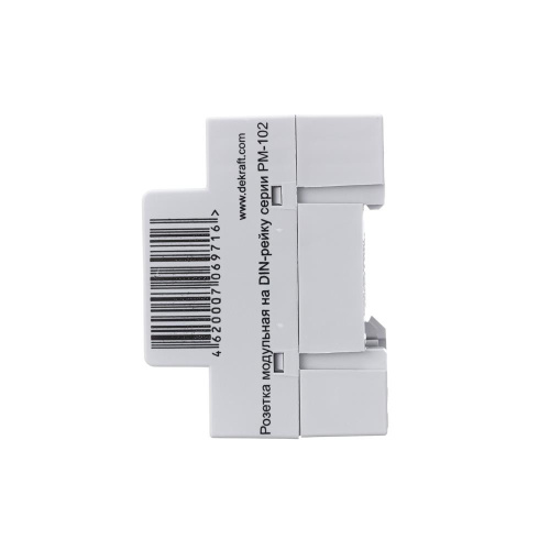 Розетка модульная на DIN-рейку 2P+PEN 16A РМ-102 220В DEKraft                                         фото 3                    