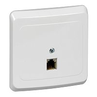 Розетка с/у Этюд RJ11 1м белый (телеф.) (упак-10шт) SchE          