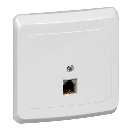 Розетка с/у Этюд RJ11 1м белый (телеф.) (упак-10шт) SchE                                        