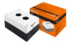 Корпус пластиковый для кнопок 2места белый КП102 ТДМ          