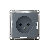 Розетка с/у AtlasDesign 1м б/з с з/ш грифель IP20 механизм 16А (упак-10шт) SchE          