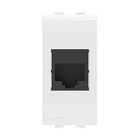 Компьютерная розетка RJ-45, кат.5E (разъем AMP), белая, 1мод.          