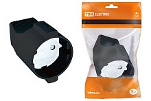 Кабельная розетка 2П б/з 10А 250B черная з/ш ТДМ          