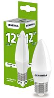 Лампа светодиодная  12Вт E27 C35 4000К свеча (упак-100шт) GENERICA          
