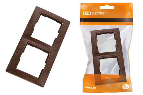 Рамка 2-х постовая горизонтальная "ЭКО" (бук) "Таймыр" ТДМ                                        