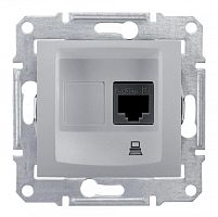 Розетка с/у Sedna RJ45 1м алюминий механизм кат. 5Е (комп.) (упак-10шт) SchE          
