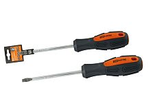 Отвертка шлицевая двухкомпонентная, CR-V тип SL8.0x200, серия "Алмаз" ТДМ          