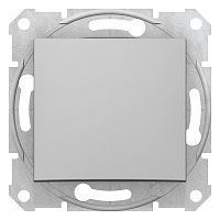 Выключатель с/у Sedna 1кл алюминий IP20 механизм 10А (упак-10шт) SchE          