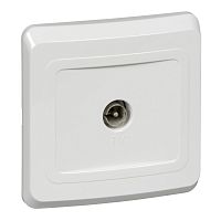 Розетка с/у Этюд TV 1м белый 1dB (индивид.) (упак-12шт) SchE          